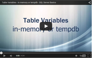 SQL Server - Table Variable - YouTube