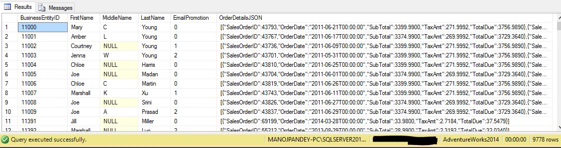 Hound Just overflowing lark Store JSON data in a table, OPENJSON and JSON_Value functions | SQL Server  2016 – Part 4 | SQL with Manoj